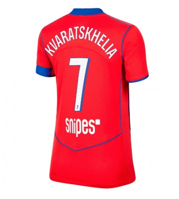Paris Saint-Germain Khvicha Kvaratskhelia #7 Tredjetrøje Dame 2025-26 Kortærmet